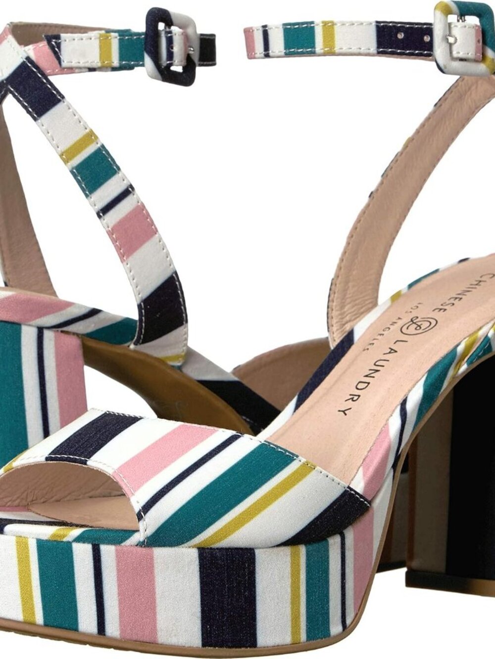 Striped Platform Sandals